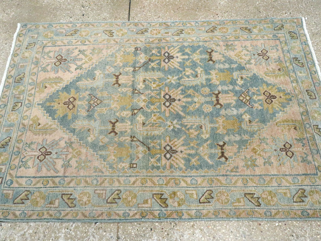 Vintage Persian Malayer Throw Rug, No.28637 - Galerie Shabab