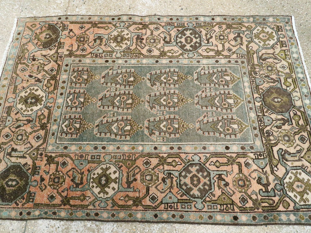 Vintage Persian Malayer Throw Rug, No.28638 - Galerie Shabab