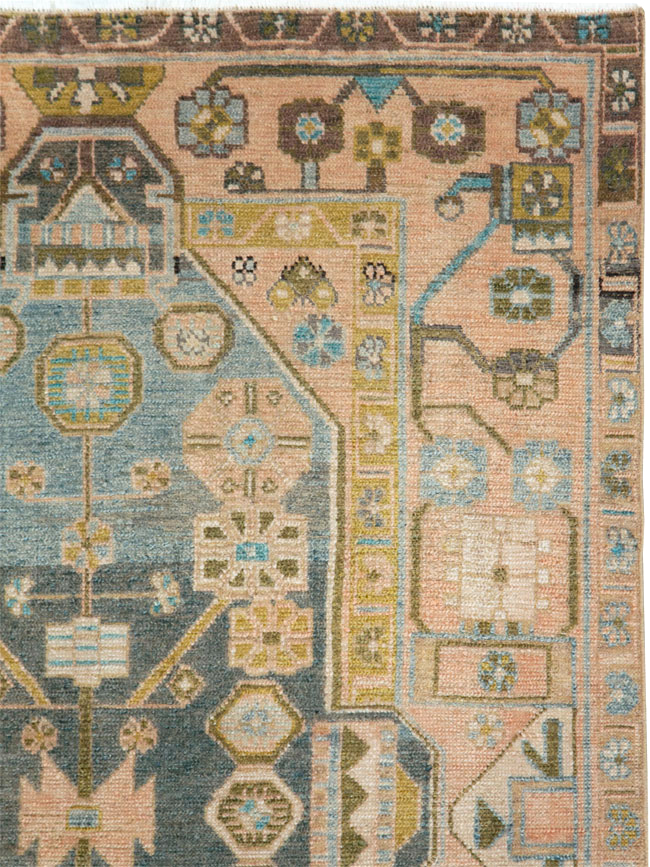 Vintage Persian Malayer Throw Rug, No.28640 - Galerie Shabab