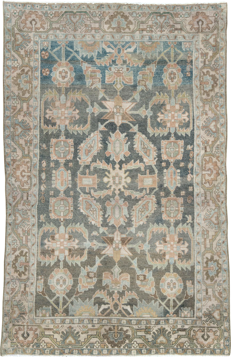 Vintage Persian Malayer Accent Rug, No.28642 - Galerie Shabab