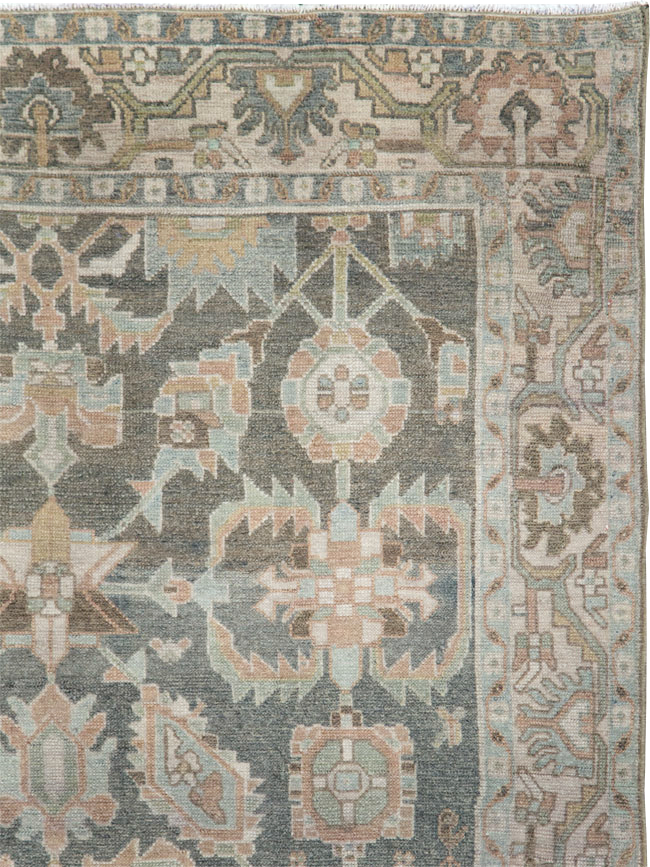 Vintage Persian Malayer Accent Rug, No.28642 - Galerie Shabab