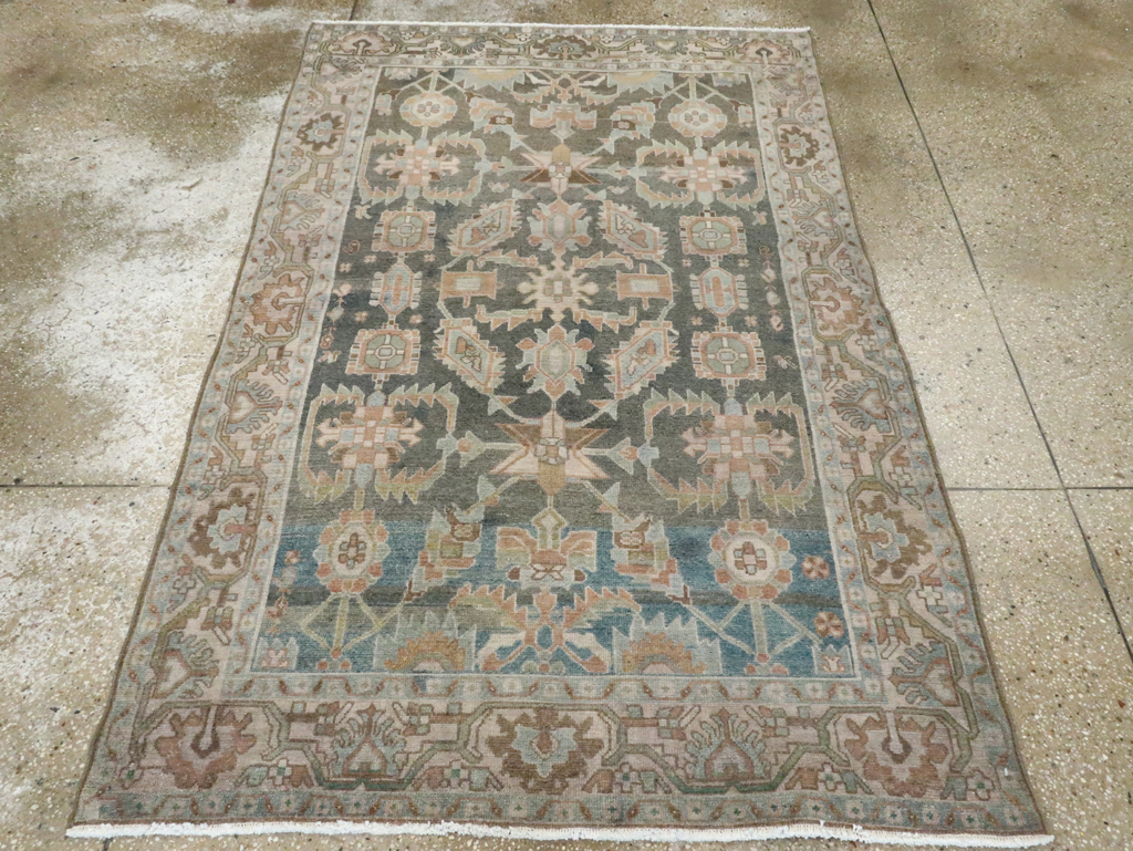 Vintage Persian Malayer Accent Rug, No.28642 - Galerie Shabab