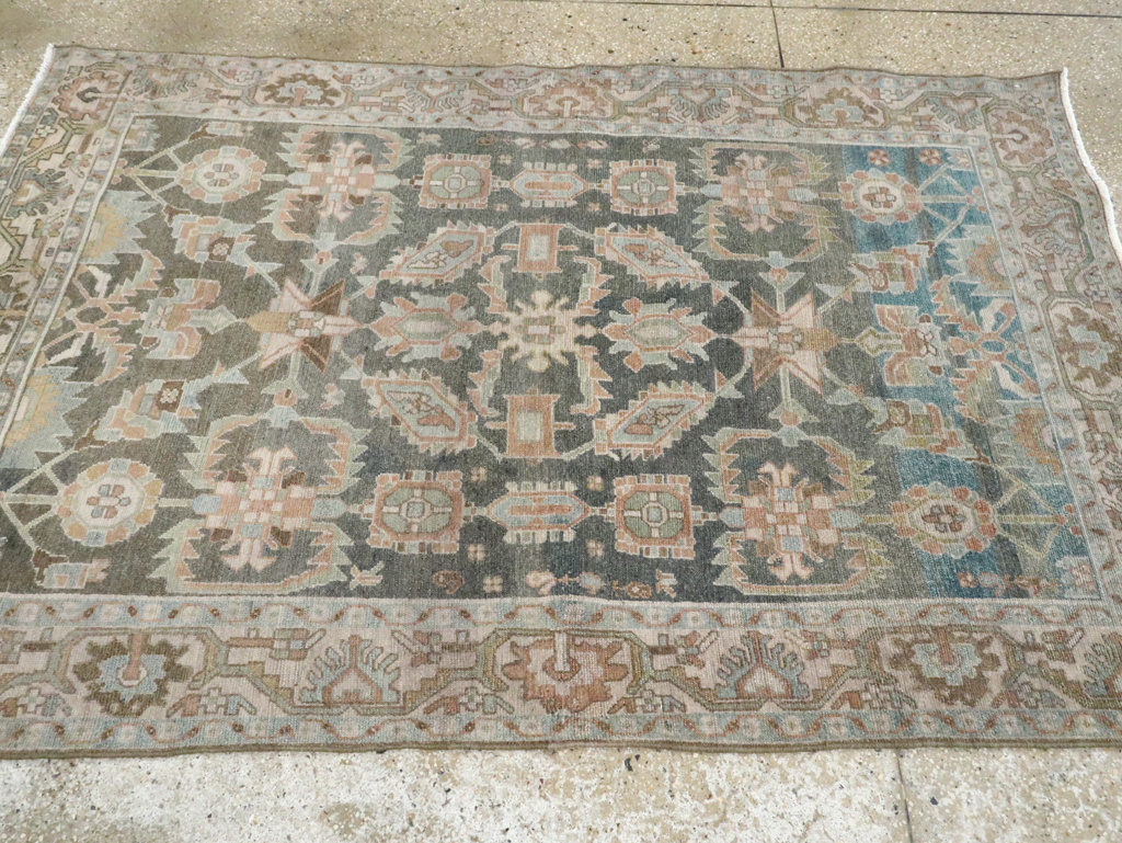 Vintage Persian Malayer Accent Rug, No.28642 - Galerie Shabab
