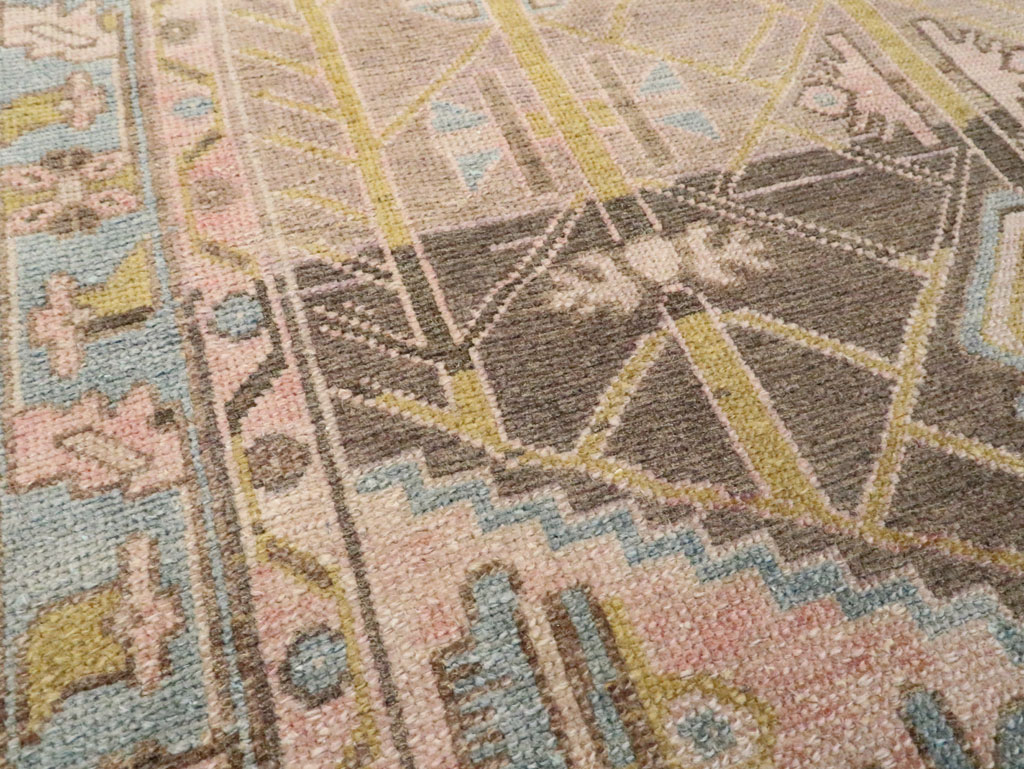 Vintage Persian Malayer Throw Rug, No.28643 - Galerie Shabab