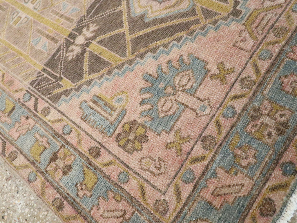 Vintage Persian Malayer Throw Rug, No.28643 - Galerie Shabab