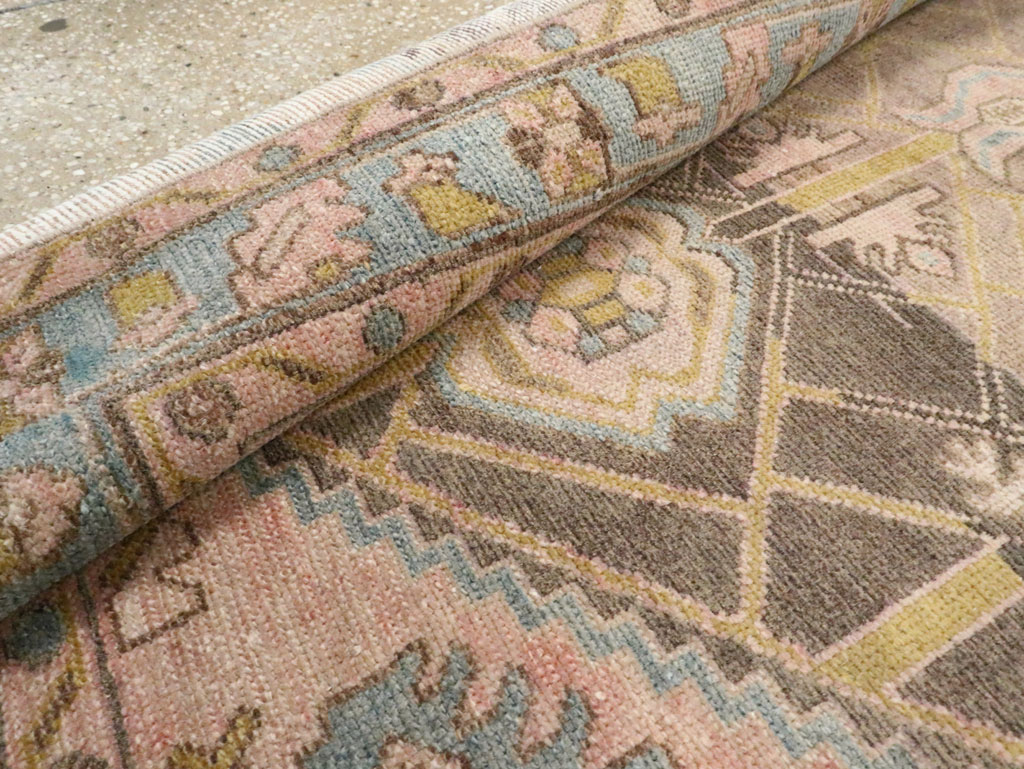 Vintage Persian Malayer Throw Rug, No.28643 - Galerie Shabab