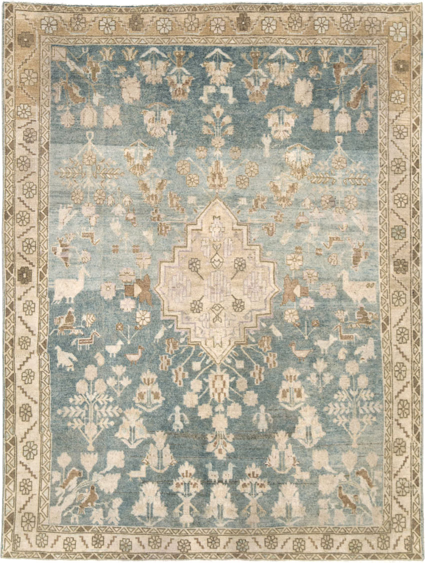 Vintage Persian Malayer Accent Rug, No.28644 - Galerie Shabab