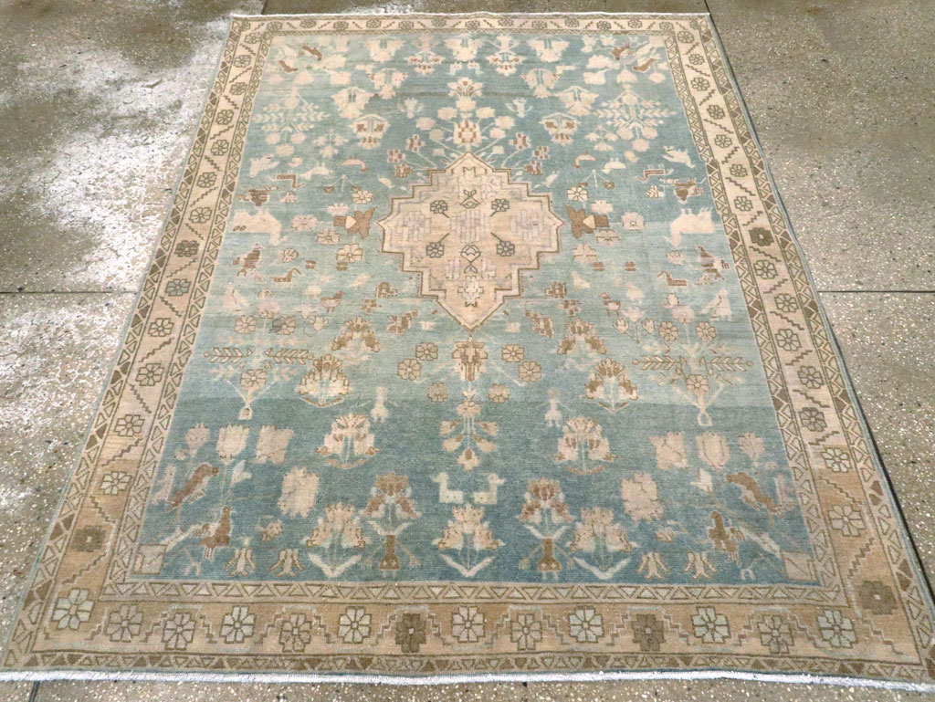 Vintage Persian Malayer Accent Rug, No.28644 - Galerie Shabab