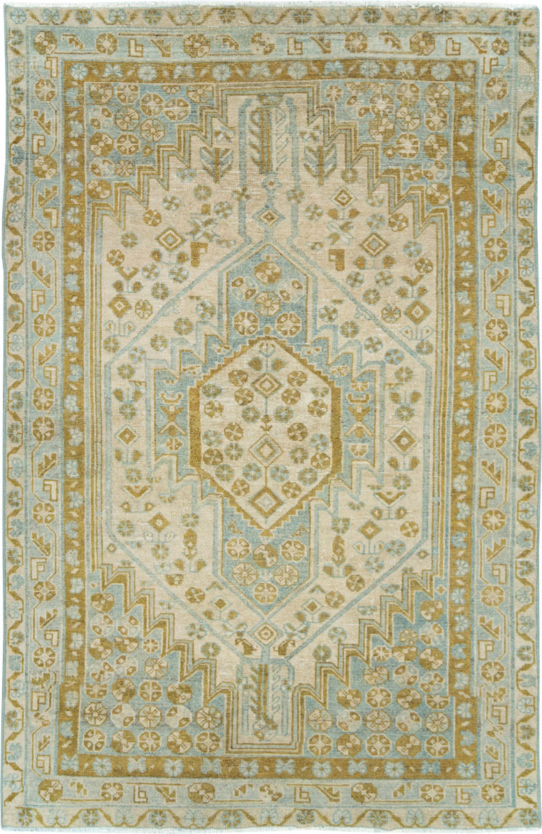 Vintage Persian Malayer Accent Rug, No.28645 - Galerie Shabab