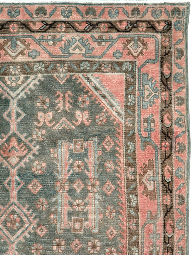 Vintage Persian Malayer Throw Rug, No.28646 - Galerie Shabab