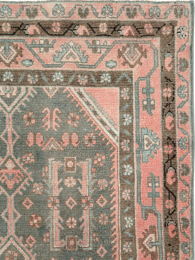 Vintage Persian Malayer Throw Rug, No.28646 - Galerie Shabab