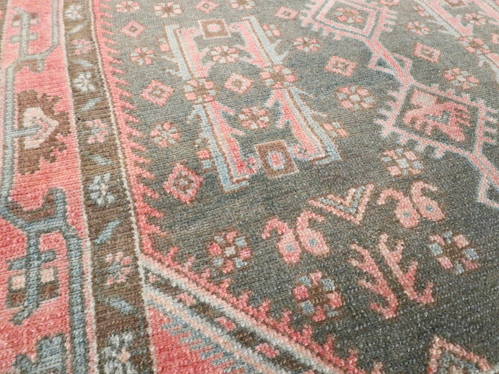 Vintage Persian Malayer Throw Rug, No.28646 - Galerie Shabab