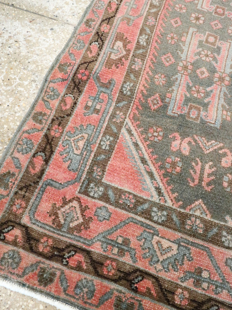 Vintage Persian Malayer Throw Rug, No.28646 - Galerie Shabab