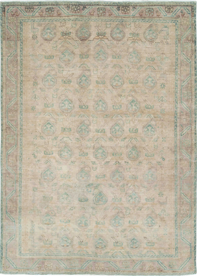 Vintage Persian Afshar Accent Rug, No.28647 - Galerie Shabab