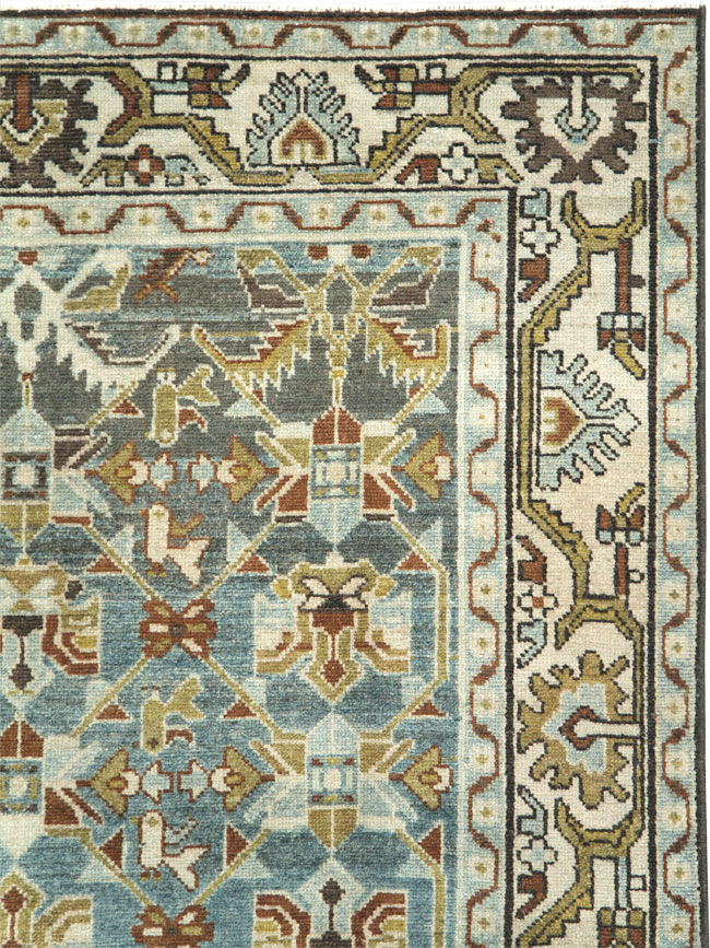 Vintage Persian Malayer Accent Rug, No.28648 - Galerie Shabab