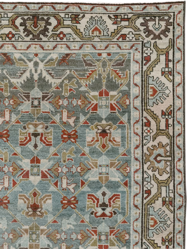 Vintage Persian Malayer Accent Rug, No.28648 - Galerie Shabab