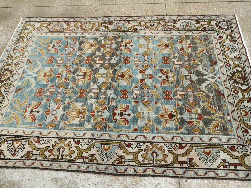 Vintage Persian Malayer Accent Rug, No.28648 - Galerie Shabab