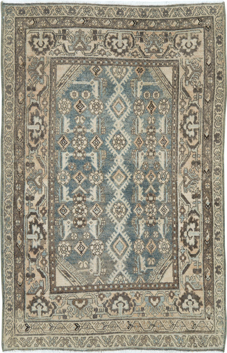 Vintage Persian Malayer Throw Rug, No.28653 - Galerie Shabab