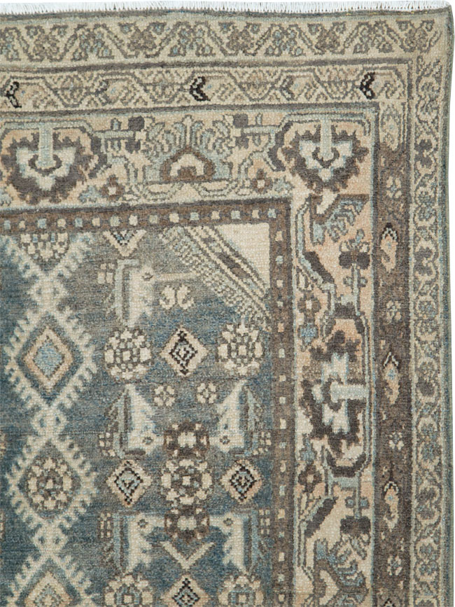 Vintage Persian Malayer Throw Rug, No.28653 - Galerie Shabab