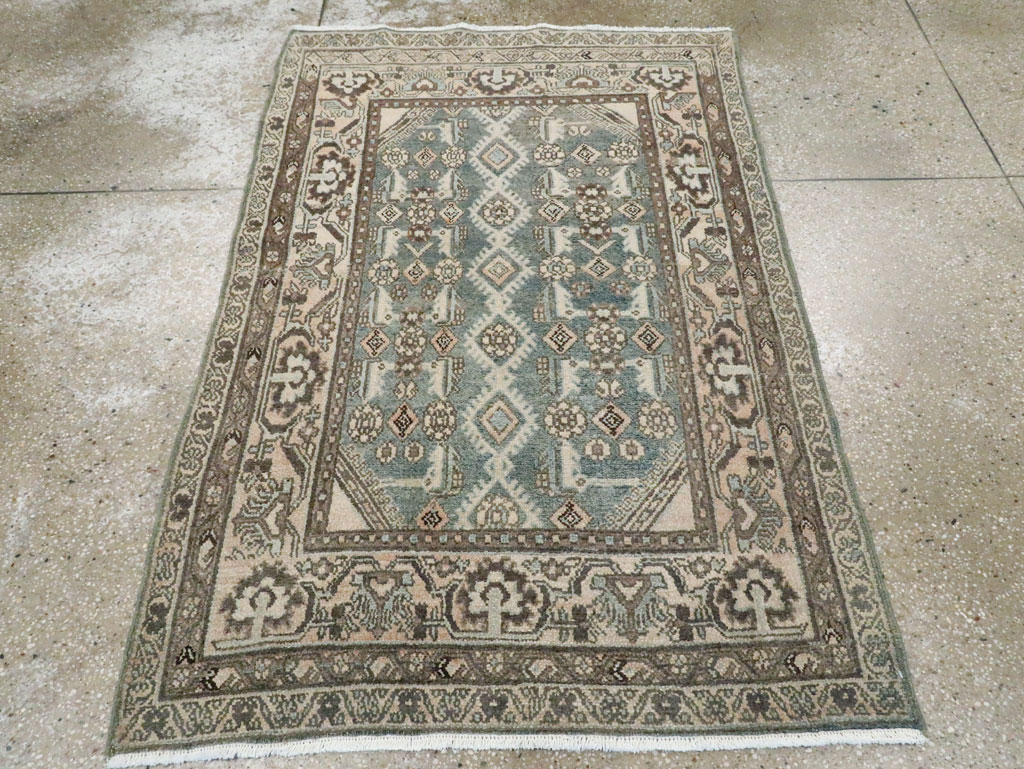 Vintage Persian Malayer Throw Rug, No.28653 - Galerie Shabab
