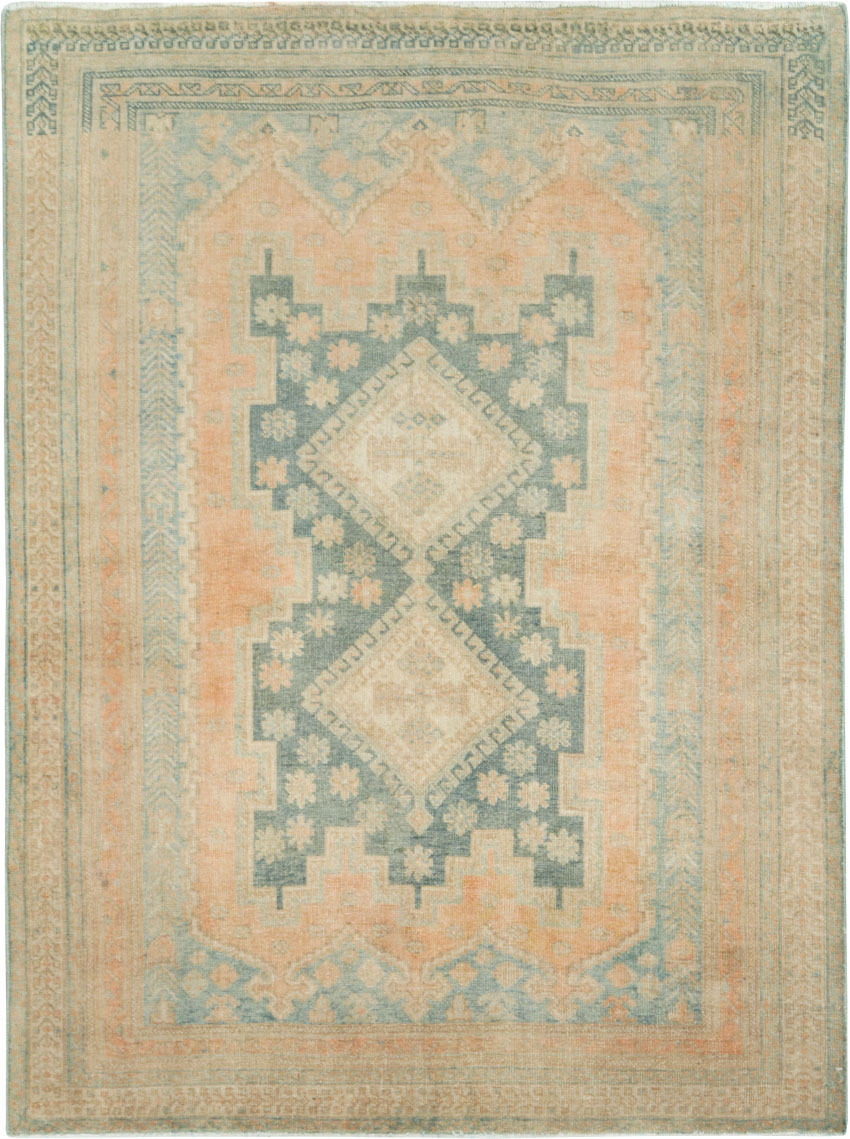 Vintage Persian Afshar Throw Rug, No.28654 - Galerie Shabab