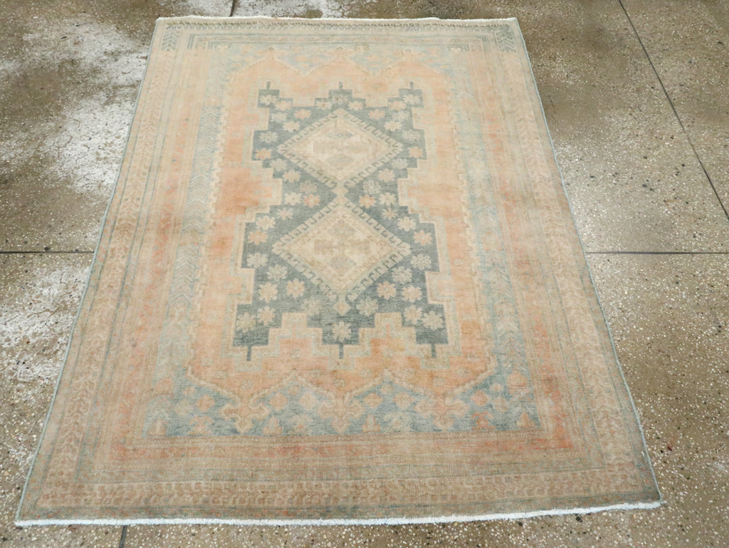 Vintage Persian Afshar Throw Rug, No.28654 - Galerie Shabab