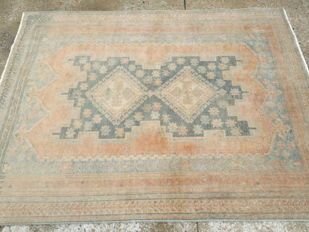 Vintage Persian Afshar Throw Rug, No.28654 - Galerie Shabab