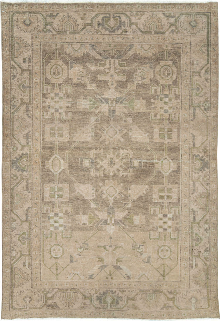Vintage Persian Malayer Accent Rug, No.28657 - Galerie Shabab