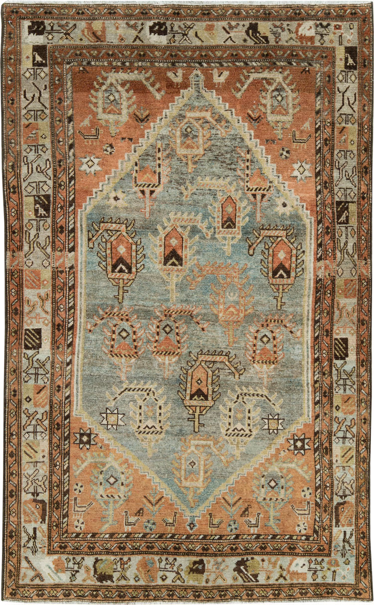 Antique Persian Malayer Accent Rug, No.28658 - Galerie Shabab