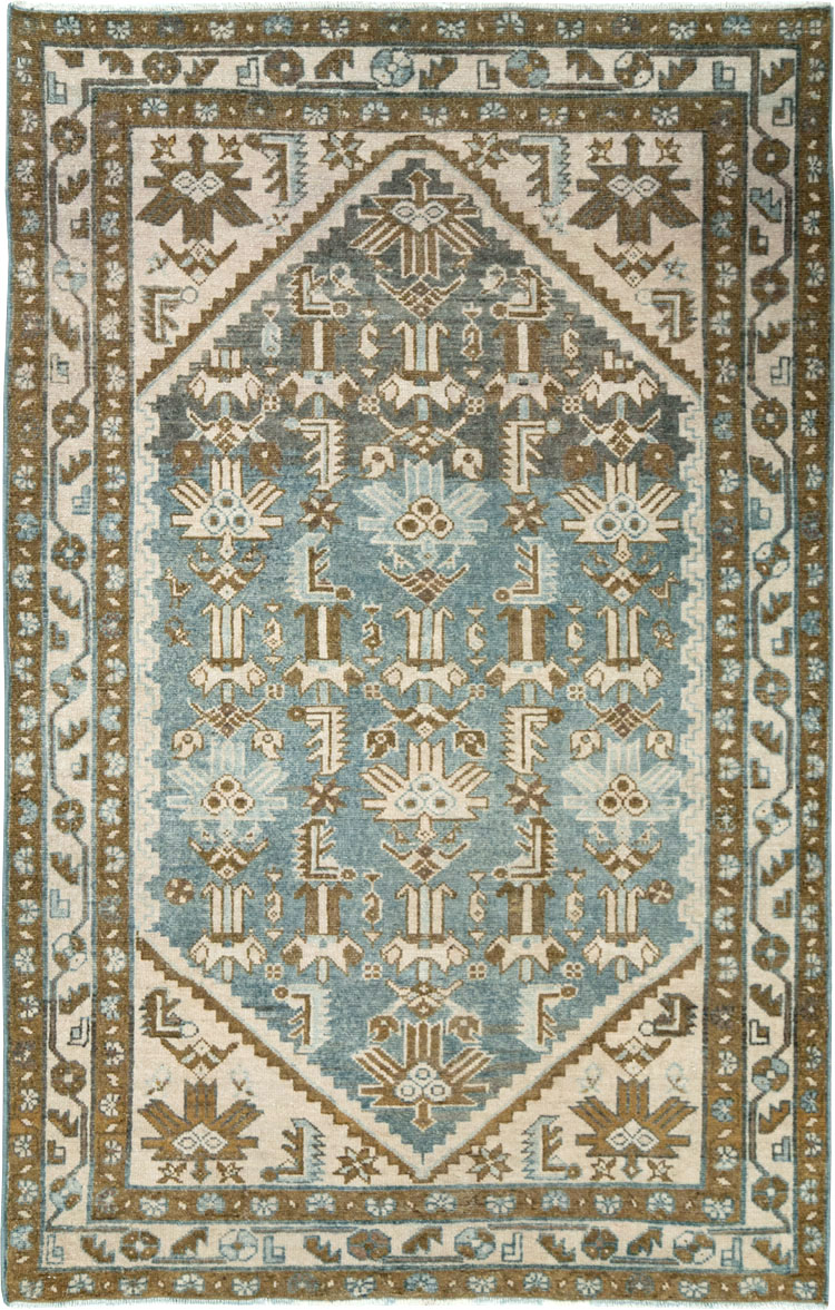 Vintage Persian Malayer Accent Rug, No.28659 - Galerie Shabab