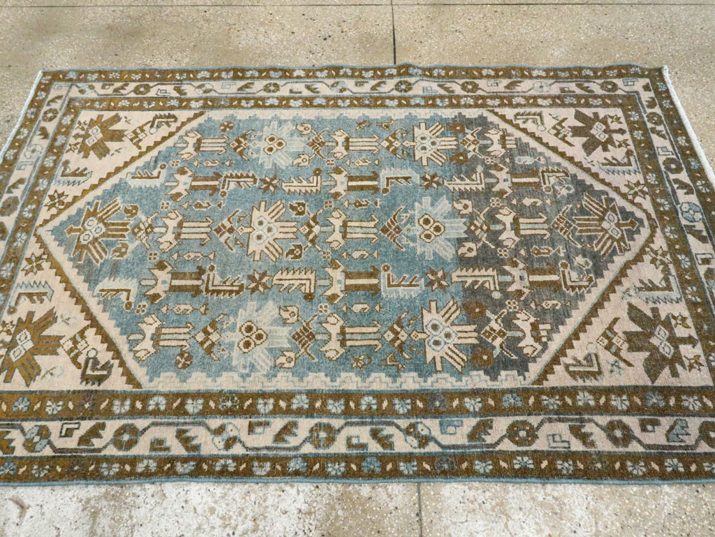 Vintage Persian Malayer Accent Rug, No.28659 - Galerie Shabab