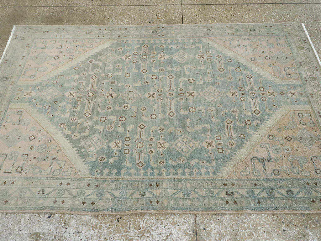 Vintage Persian Malayer Accent Rug, No.28660 - Galerie Shabab