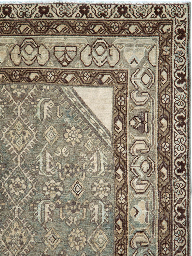 Vintage Persian Malayer Throw Rug, No.28661 - Galerie Shabab