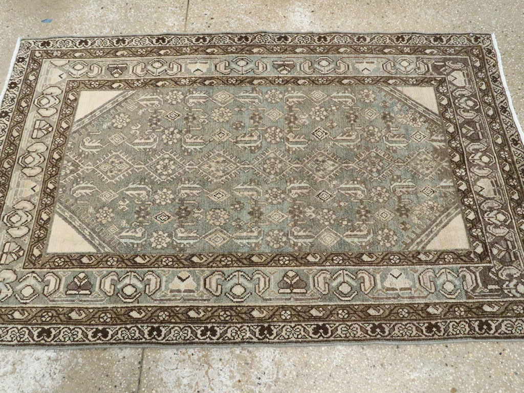 Vintage Persian Malayer Throw Rug, No.28661 - Galerie Shabab
