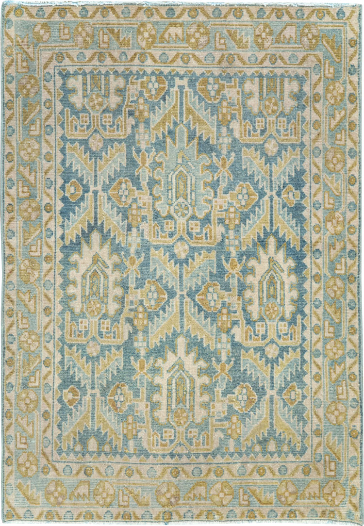 Vintage Persian Malayer Throw Rug, No.28662 - Galerie Shabab