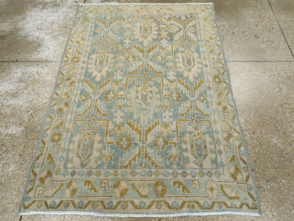 Vintage Persian Malayer Throw Rug, No.28663 - Galerie Shabab