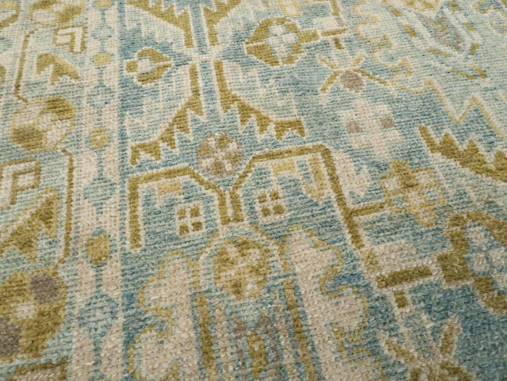 Vintage Persian Malayer Throw Rug, No.28663 - Galerie Shabab