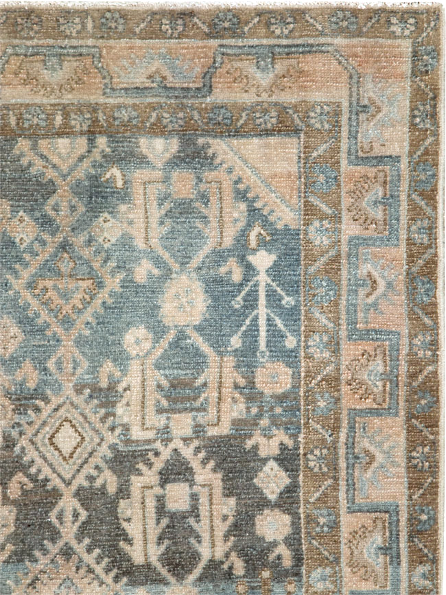 Vintage Persian Malayer Throw Rug, No.28665 - Galerie Shabab