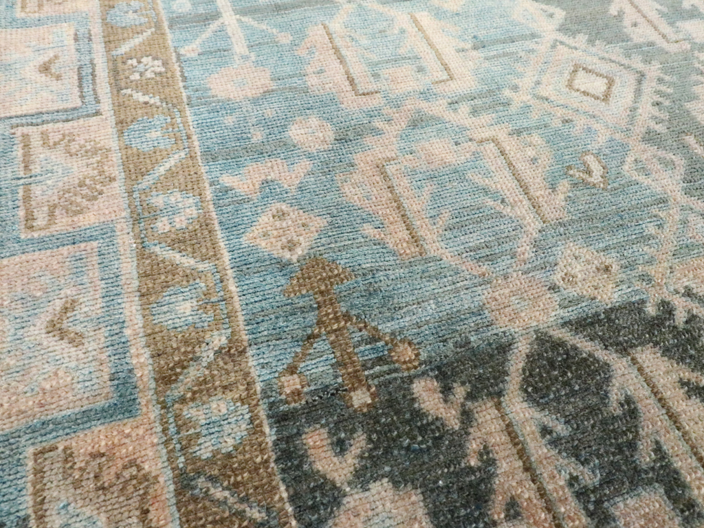 Vintage Persian Malayer Throw Rug, No.28665 - Galerie Shabab