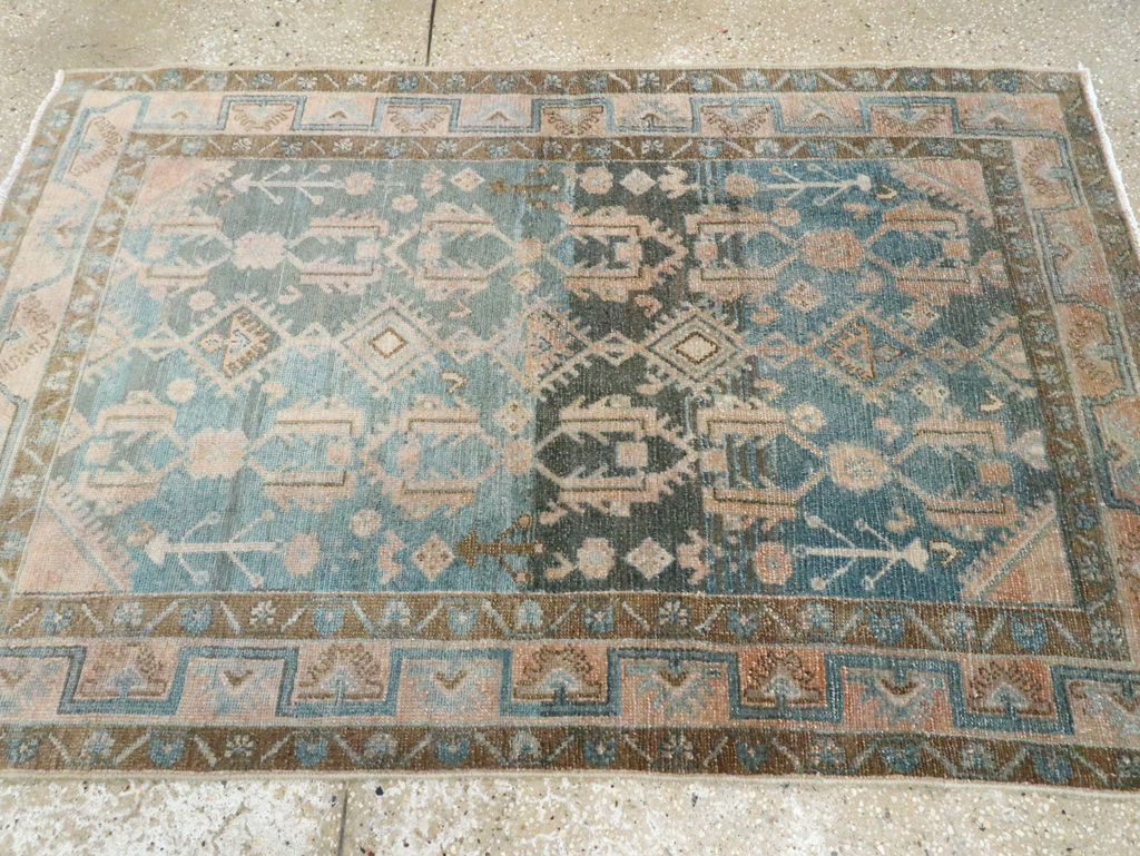 Vintage Persian Malayer Throw Rug, No.28665 - Galerie Shabab