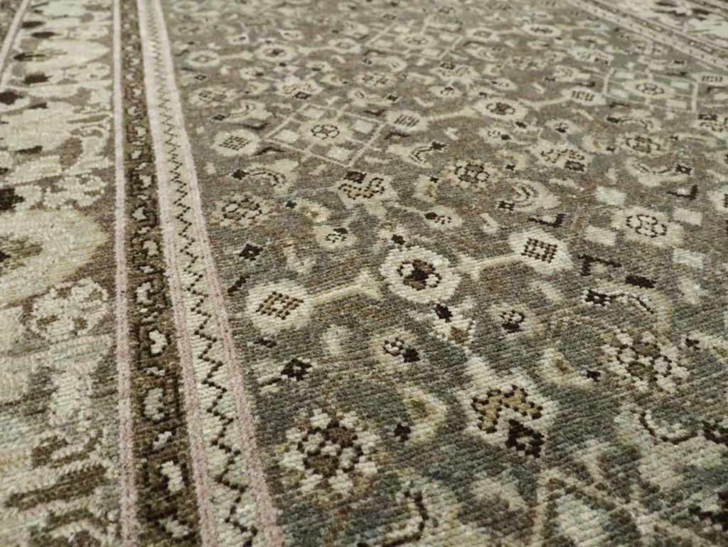 Vintage Persian Malayer Wide Gallery Runner, No.28705 - Galerie Shabab