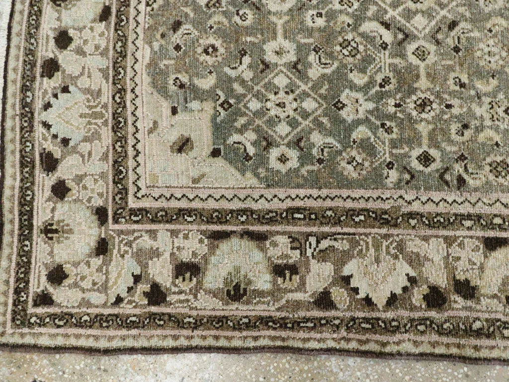 Vintage Persian Malayer Wide Gallery Runner, No.28705 - Galerie Shabab