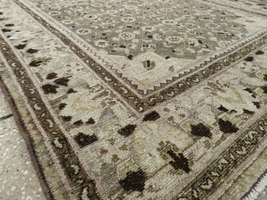 Vintage Persian Malayer Wide Gallery Runner, No.28705 - Galerie Shabab