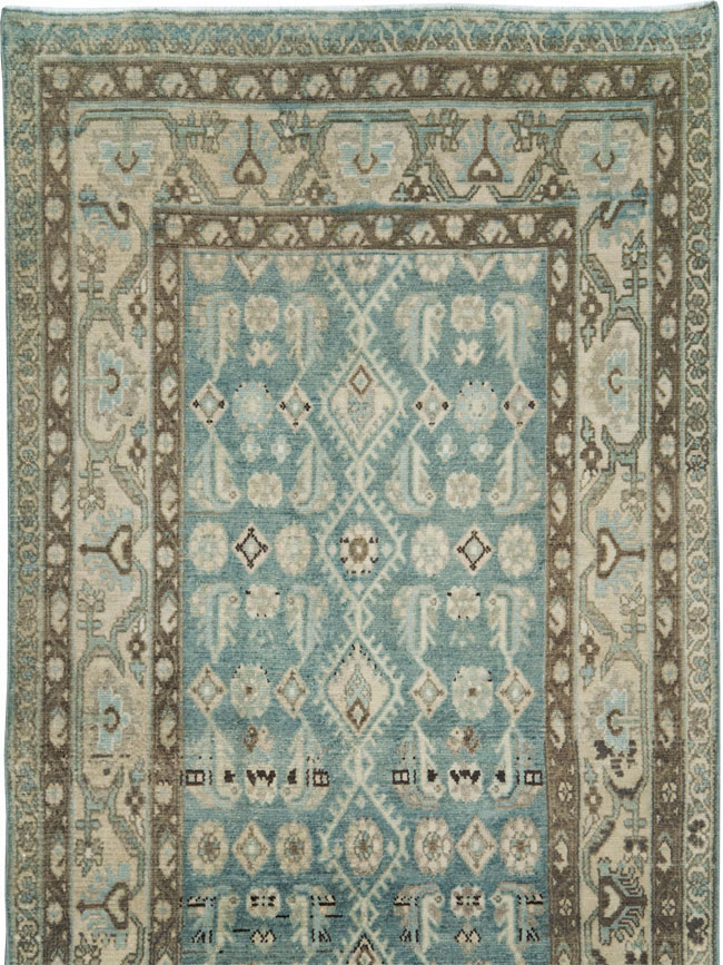 Vintage Persian Malayer Wide Gallery Runner, No.28726 - Galerie Shabab