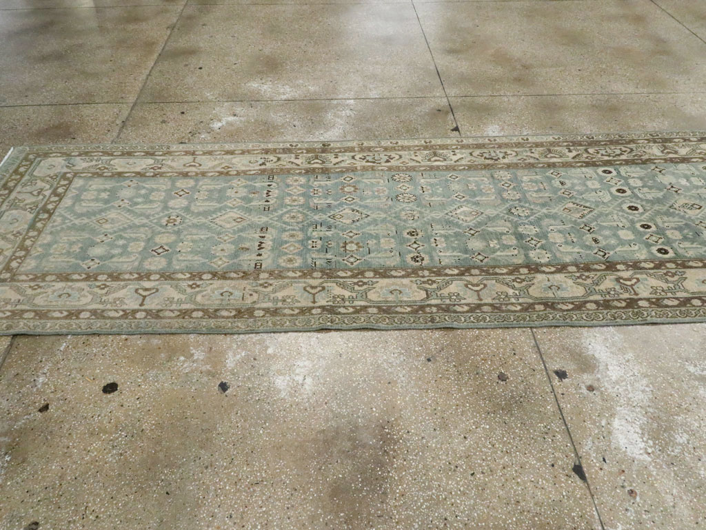 Vintage Persian Malayer Wide Gallery Runner, No.28726 - Galerie Shabab