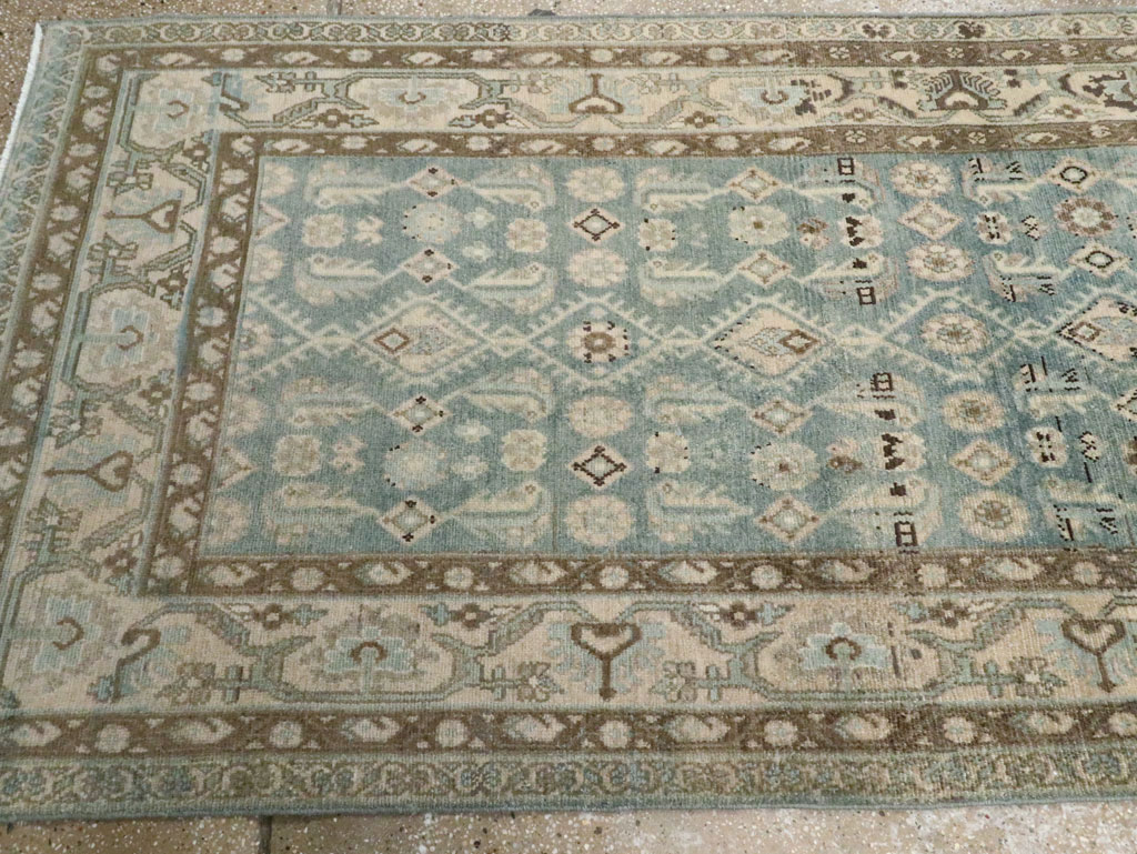 Vintage Persian Malayer Wide Gallery Runner, No.28726 - Galerie Shabab