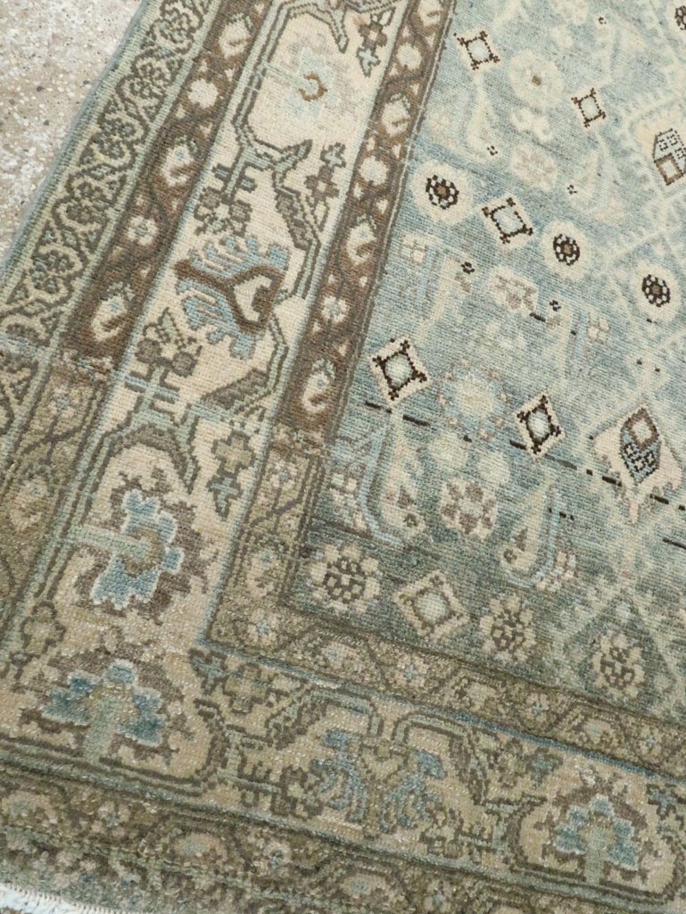 Vintage Persian Malayer Wide Gallery Runner, No.28726 - Galerie Shabab