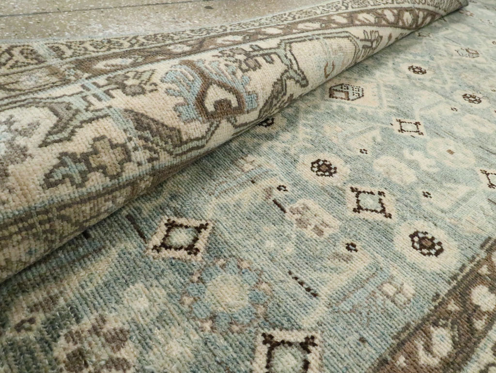 Vintage Persian Malayer Wide Gallery Runner, No.28726 - Galerie Shabab