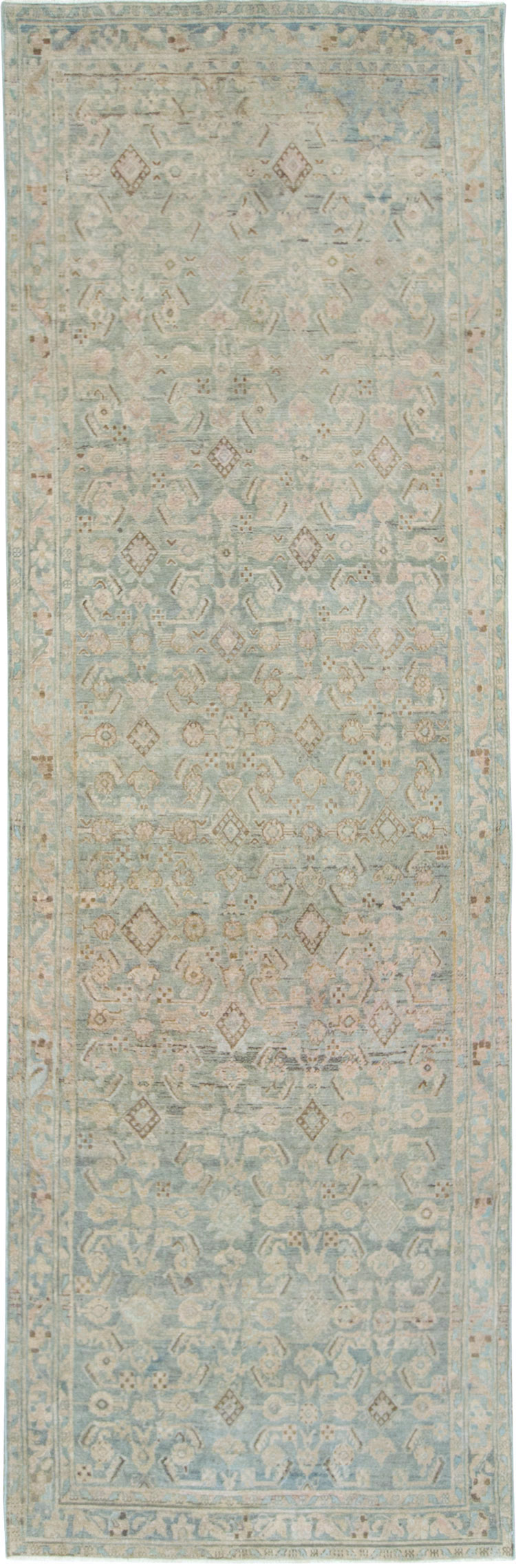 Vintage Persian Malayer Wide Gallery Runner, No.28739 - Galerie Shabab