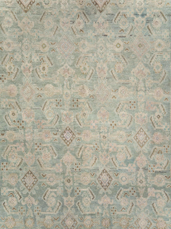 Vintage Persian Malayer Wide Gallery Runner, No.28739 - Galerie Shabab